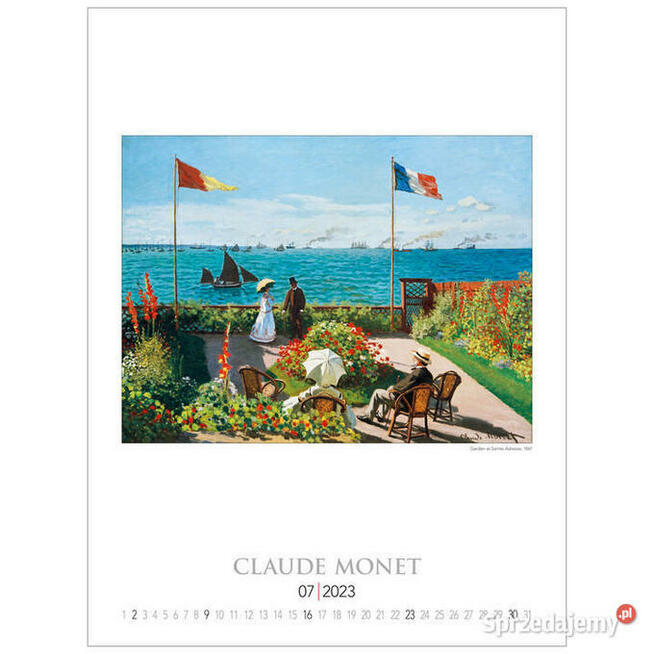 2023 reprodukcje Claude Monet malarstwo kalendarz 2023