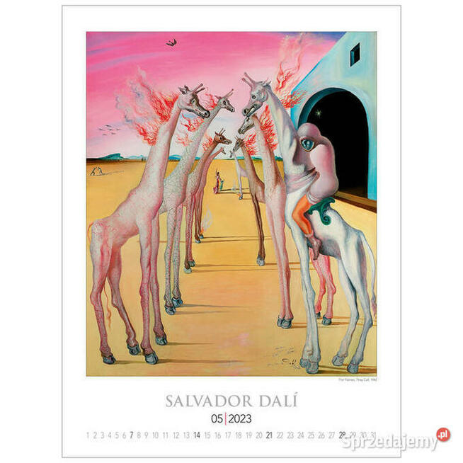 2023 Salvador Dali reprodukcje malarstwo kalendarz surrealiz