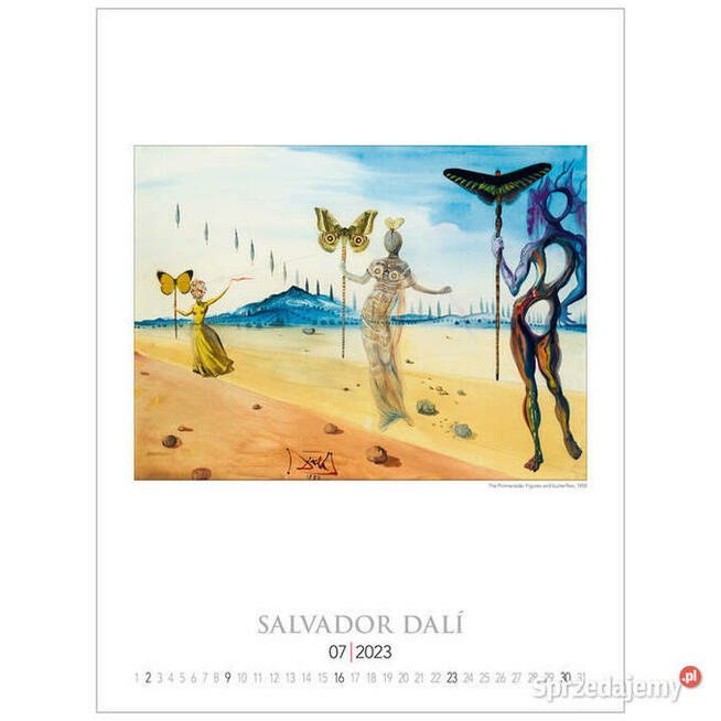 2023 Salvador Dali reprodukcje malarstwo kalendarz surrealiz