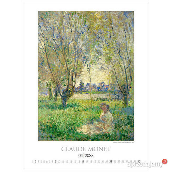 2023 reprodukcje Claude Monet malarstwo kalendarz 2023