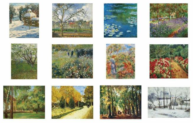 2023 ogrody impresjonistów kalendarz 2023 malarstwo impresje