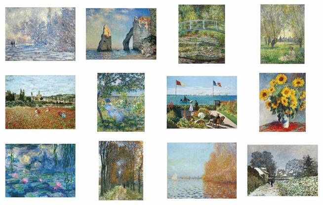 2023 reprodukcje Claude Monet malarstwo kalendarz 2023