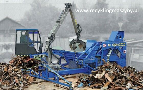 Żuraw hydrauliczny HDS stacjonarny wolnostojący z chwytakiem