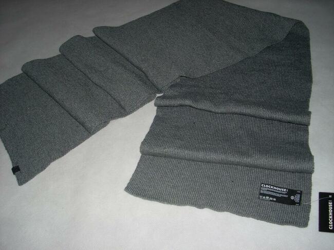 Szary Szalik męski C&A Nowy ciepły