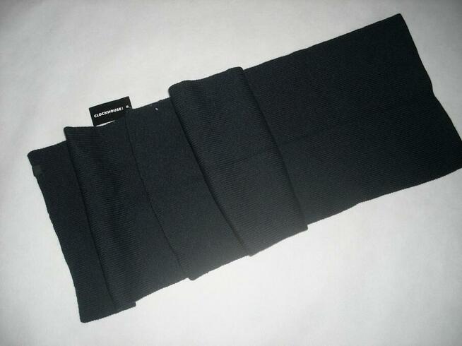 Czarny Granatowy Szalik C&A dzianinowy Męski Ciepły