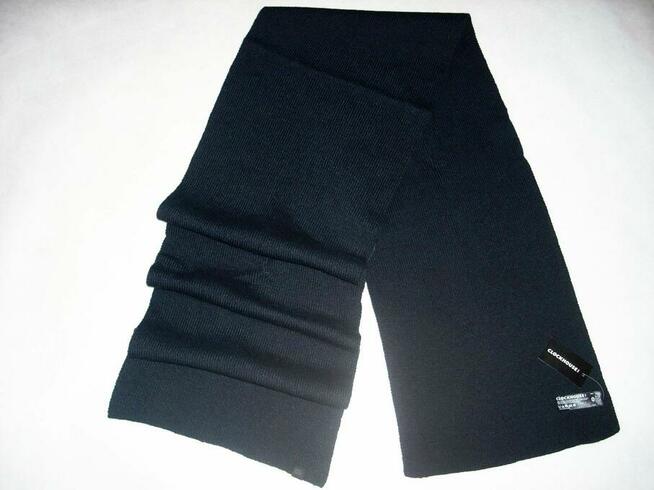 Czarny Granatowy Szalik C&A dzianinowy Męski Ciepły