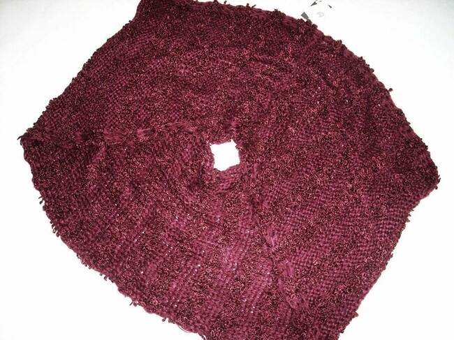 C&A Bordowy Komin Gruby Bouqle Nowy Yessica