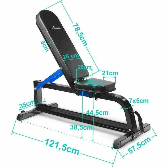 Zestaw do ćwiczeń 90kg z ławką TB1001