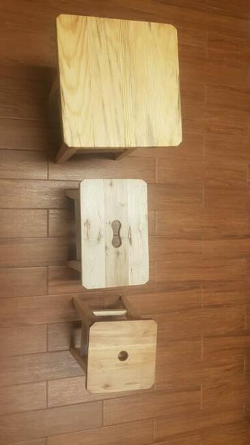 Taboret stołek drewniany buk różne modele dla dzieci do domu