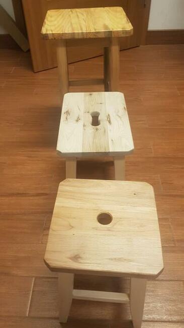 Taboret stołek drewniany buk różne modele dla dzieci do domu