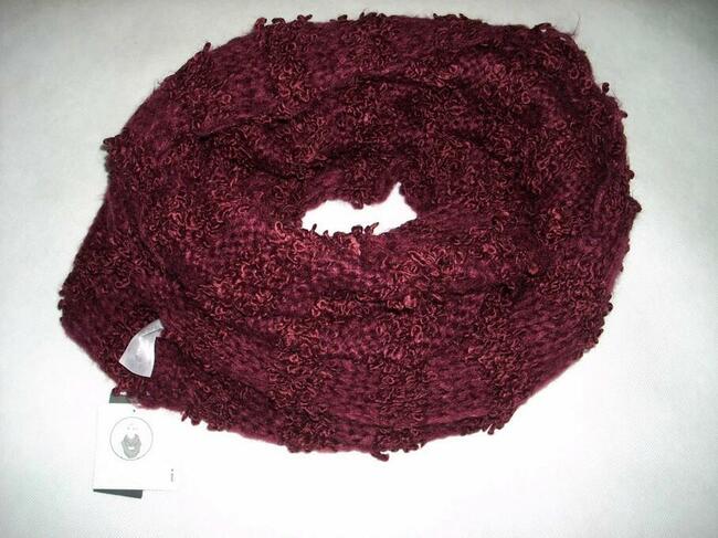 C&A Bordowy Komin Gruby Bouqle Nowy Yessica