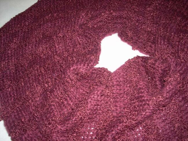 C&A Bordowy Komin Gruby Bouqle Nowy Yessica