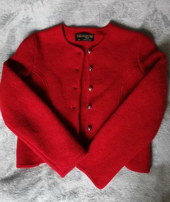 sprzedam ciepłą wełnianą marynarkę GEIGER 38/M