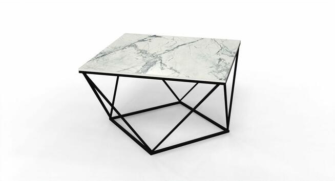 Stolik czarny z blatem ze spieku kwarcowego