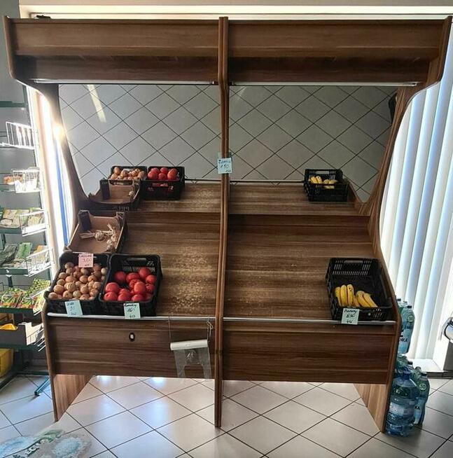 Wyposażenie sklepu regały mocne metalowe ,lada Fitryna