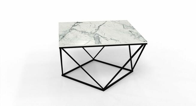 Stolik czarny z blatem ze spieku kwarcowego