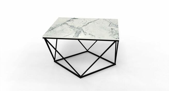 Stolik czarny z blatem ze spieku kwarcowego