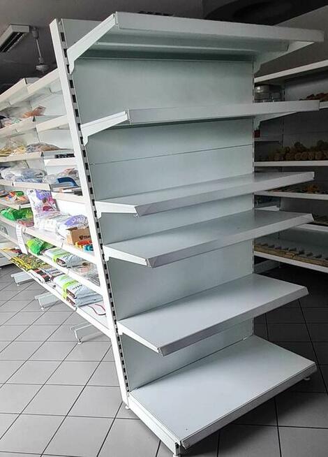 Wyposażenie sklepu regały mocne metalowe ,lada Fitryna