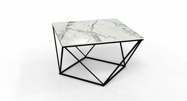 Stolik czarny z blatem ze spieku kwarcowego