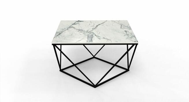 Stolik czarny z blatem ze spieku kwarcowego