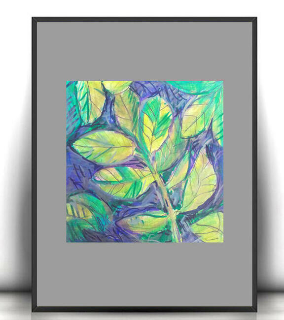 liście rysunek A4, liście obrazek 21x30