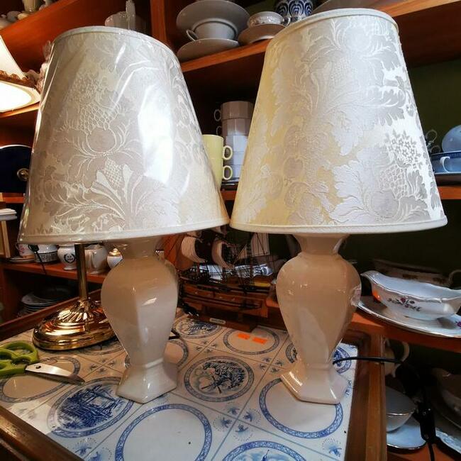 47cm Para angielskich lamp porcelanowych
