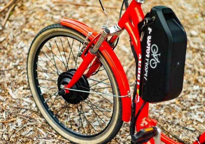 Konwersja roweru na elektryczny. Trójkołowy rehabilitacyjny