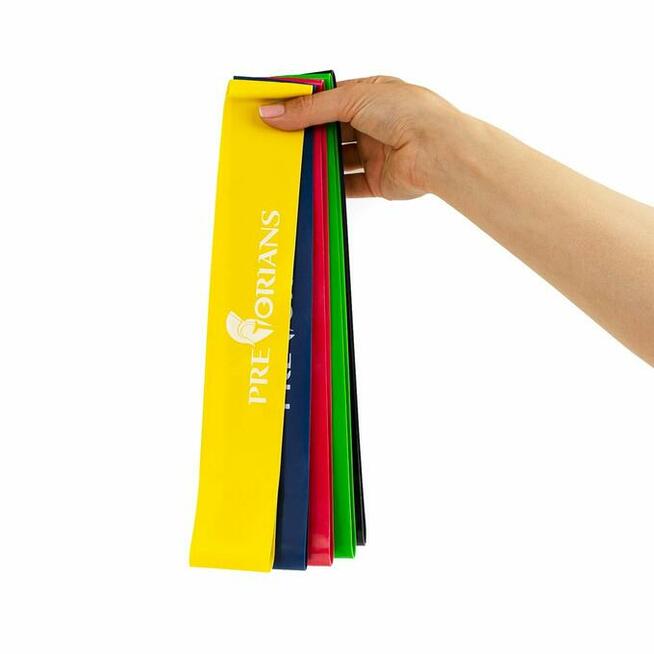 Zestaw 5 gum do ćwiczeń i rozciągania mini band taśmy