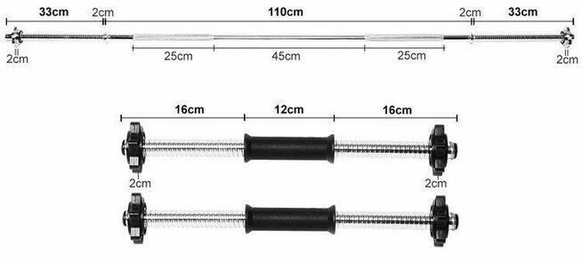 Zestaw do ćwiczeń 132kg z ławką treningową PH 2132