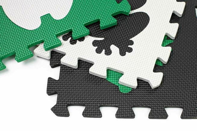 Mata puzzle kojec zielono-czarno-szara (25 elementów)