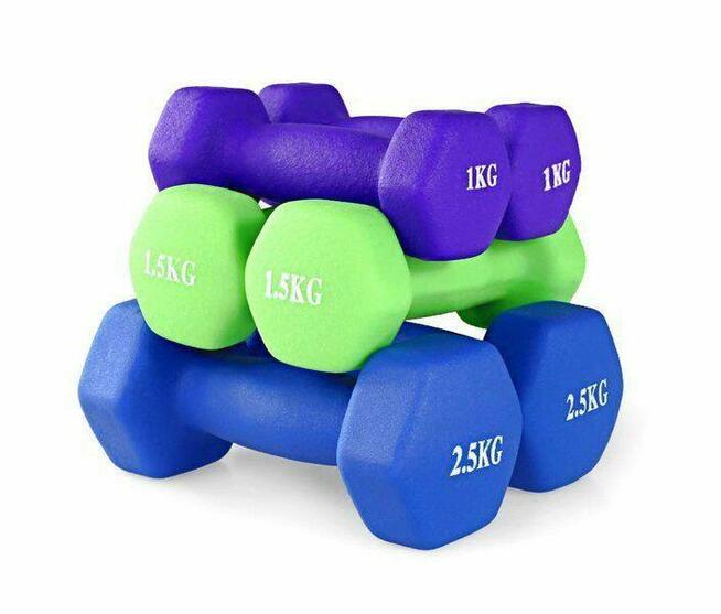 Zestaw 6 ciężarków żeliwnych w walizce 10kg