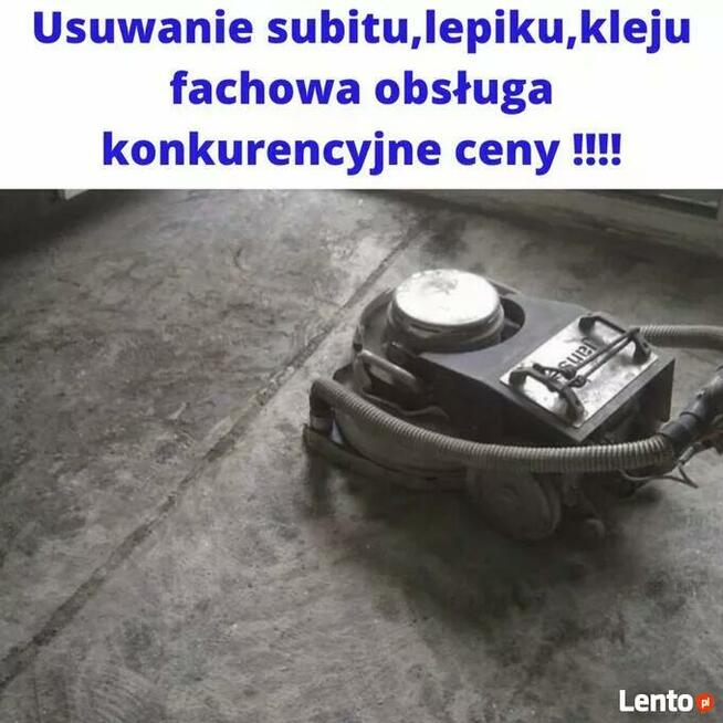 Usuwanie subitu, kleju po kafelkach, lepiku,