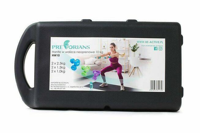 Zestaw 6 ciężarków żeliwnych w walizce 10kg