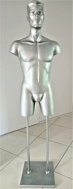 MANEKINY MĘSKIE EKSPOZYCYJNE SREBRNE POLSKIE