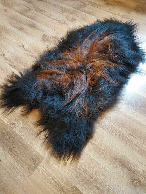 Skóra Owcza Naturalna Island Ognista Czerń Płomienista Czerń