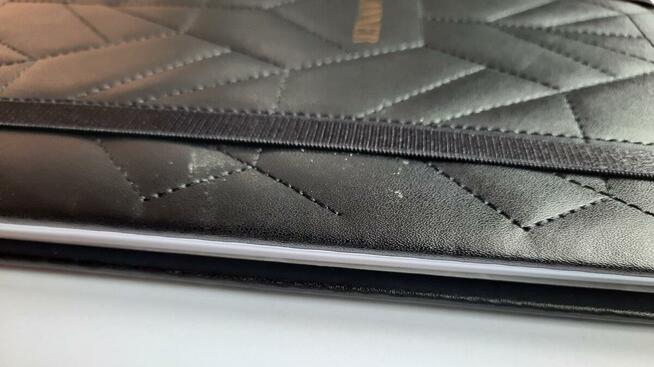 Czarny planer pikowany organizer osobisty