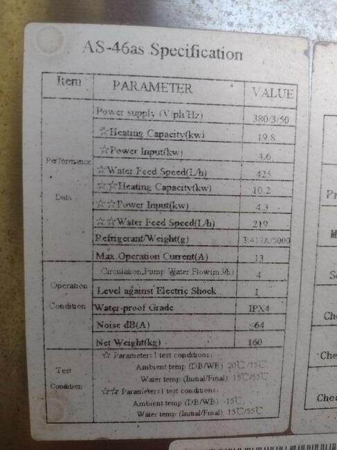 Pompa Powietrze –Woda moc grzewcza 19,8 kW