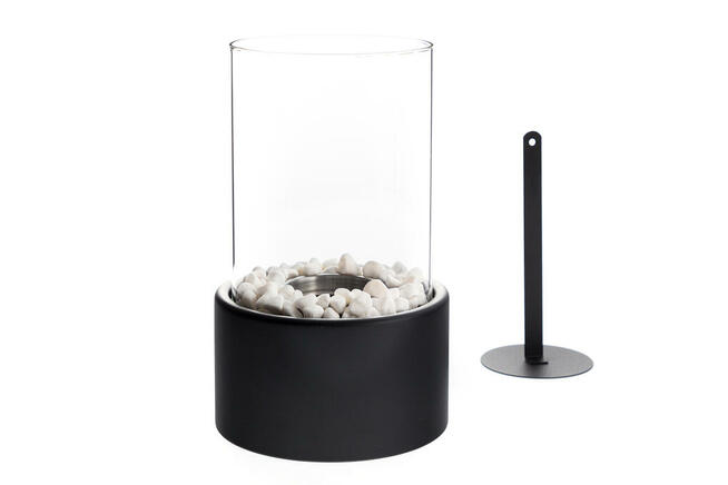 Piękny nowoczesny biokominek WARMY przenośny do salonu, ogro