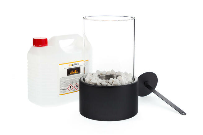 Piękny nowoczesny biokominek WARMY przenośny do salonu, ogro