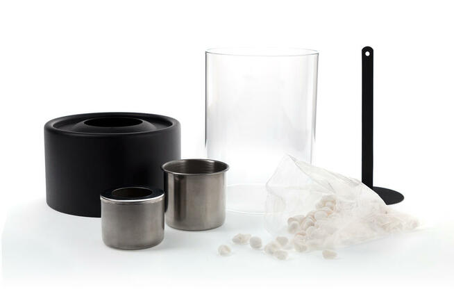 Piękny nowoczesny biokominek WARMY przenośny do salonu, ogro