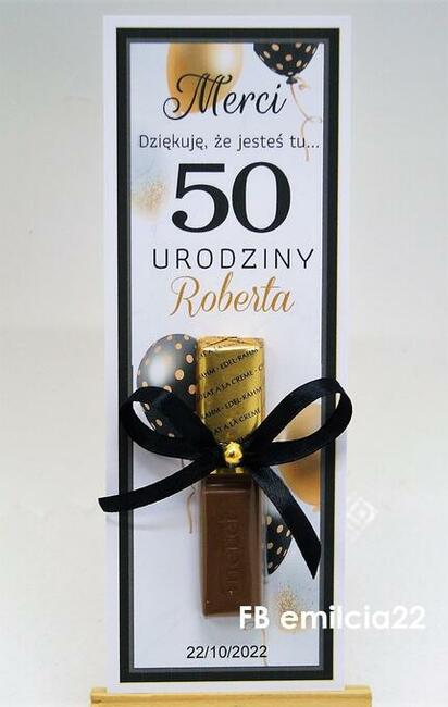 Merci jako podziękowanie dla gości z okazji urodzin