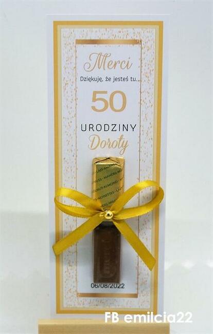 Merci jako podziękowanie dla gości z okazji urodzin