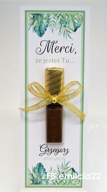 Merci jako podziękowanie dla gości z okazji urodzin