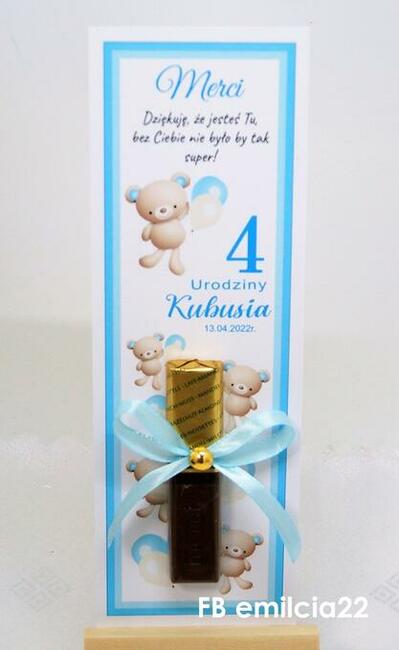 Merci jako podziękowanie dla gości z okazji urodzin