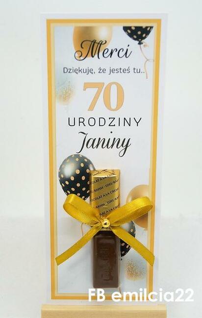 Merci jako podziękowanie dla gości z okazji urodzin