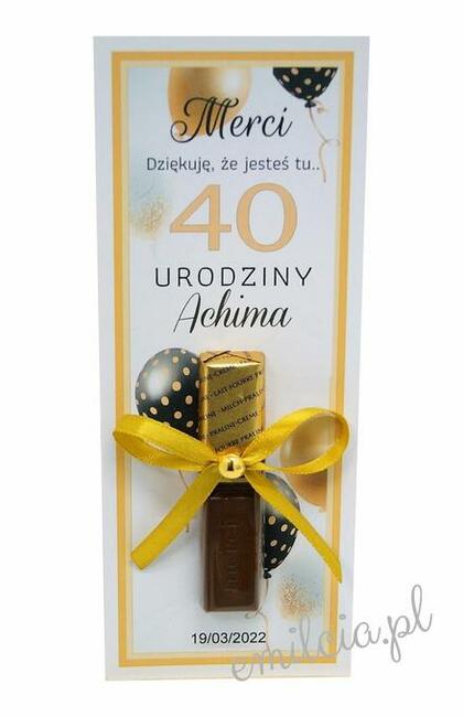 Merci jako podziękowanie dla gości z okazji urodzin