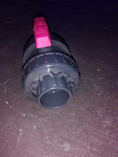 Zawór kulowy PCV fi 75 mm, KW-KW. Nowy