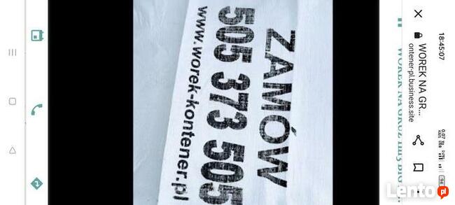 Worek na Gruz 1m3 + DOSTAWA GLIWICE, ZABRZE, BYTOM, ŚLĄSK