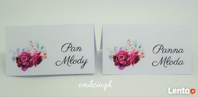 Winietki wykonane na zamówienia Ślub - Wedding