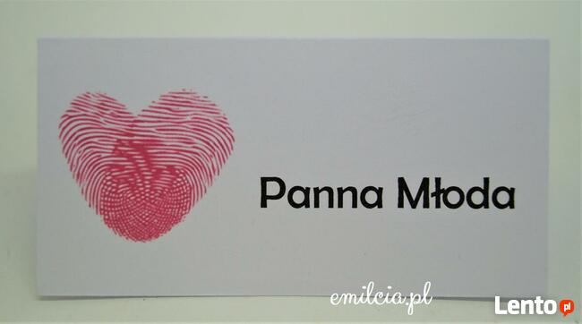 Winietki wykonane na zamówienia Ślub - Wedding